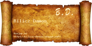Bilicz Damos névjegykártya